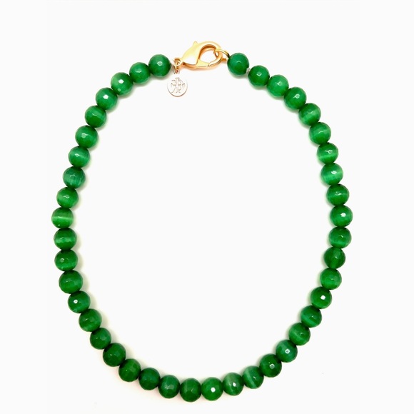 KARLI BUXTON $88 Stone Strand Necklace Emerald Gate NWT - Picture 1 of 6
